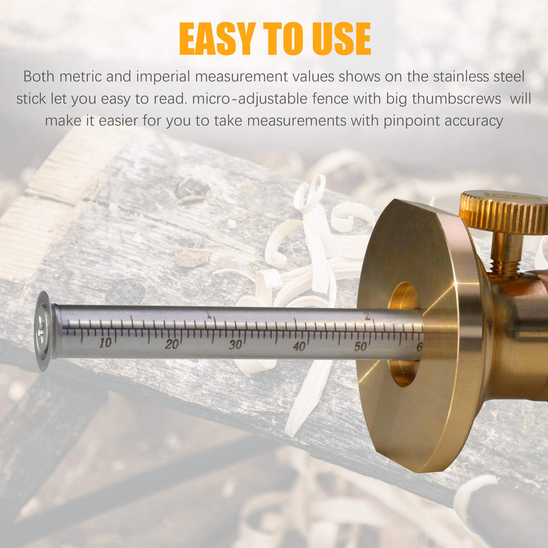 MKC Wheel Marking Gauge Kit 2 Extra Blades Woodworking Tools Scriber for Woodwork