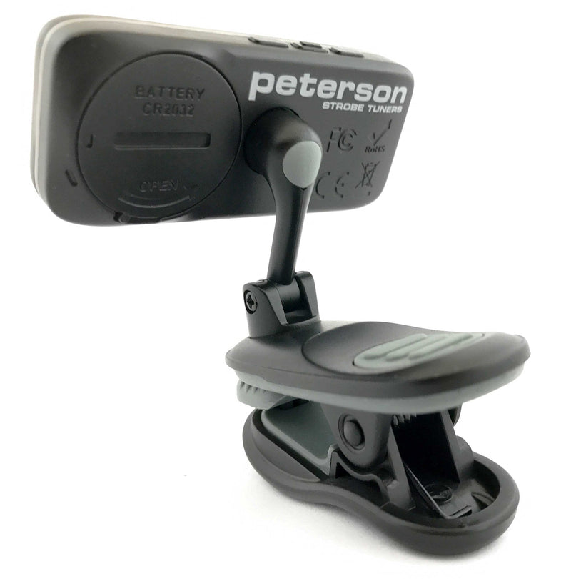 Peterson StroboClip HD Clip-On Tuner | Guitar, Bass, Violin, Ukulele, Harp, Brass, Woodwind, Orchestral Black