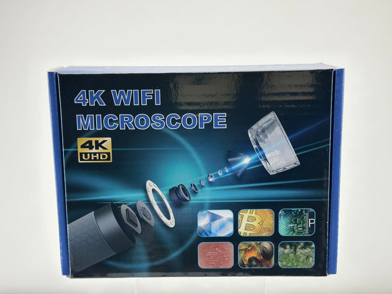 Ninyoon 4K WiFi Microscope for iPhone Android, 50 to 1000X USB Digital Microscope Wireless Super HD Endoscope Camera Compatible with All Mobile Phones iPad Android Tablet Windows Mac Grey