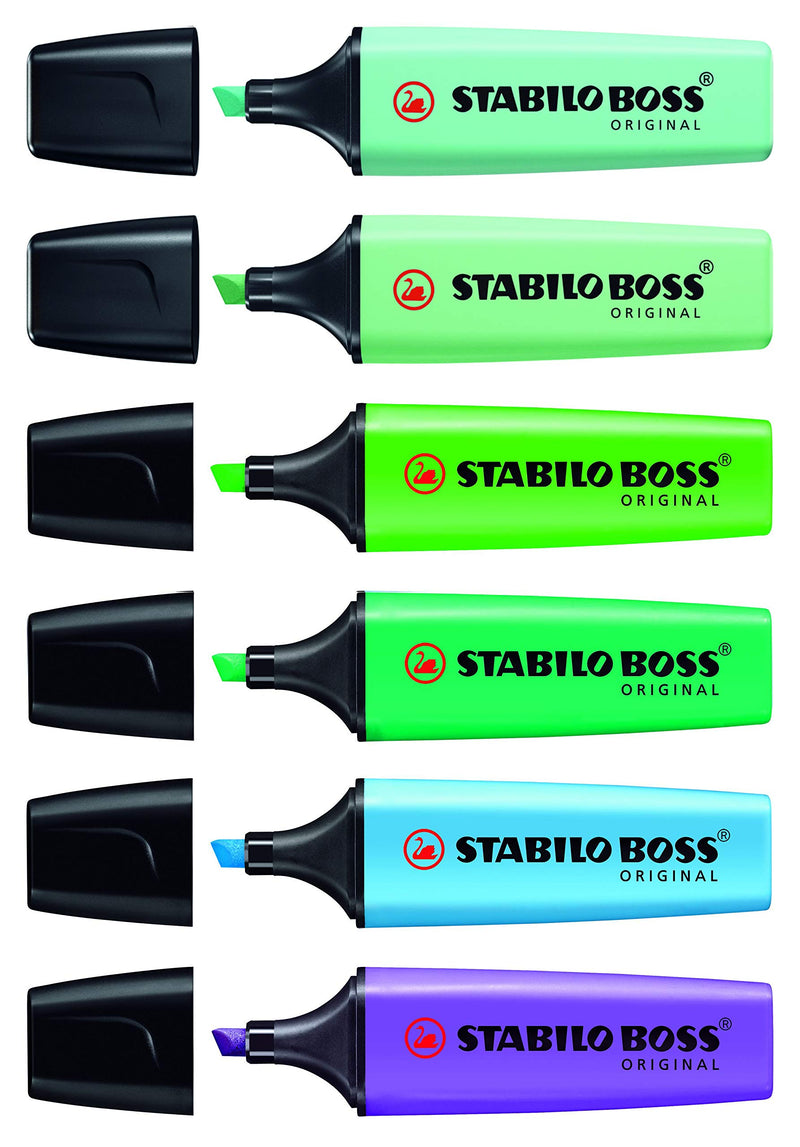 Highlighter - STABILO BOSS ORIGINAL and Pastel Wallet of 6 Assorted Colours