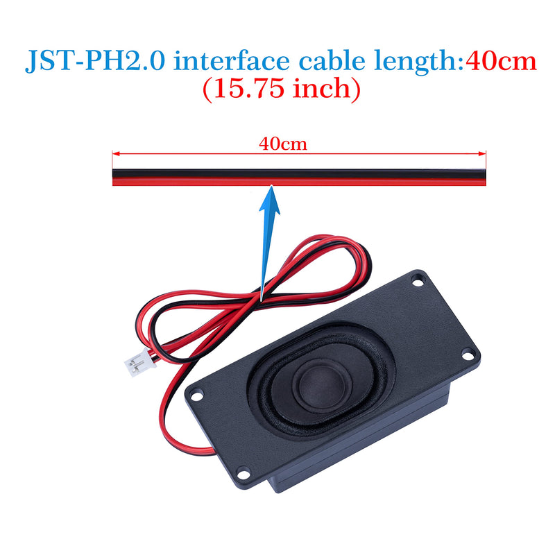 CQRobot Miniature Loudspeaker 3 Watt 8 Ohm Passive Enclosed Audio Speaker Woofer Speaker Compatible with Arduino Board. JST-PH 2.0 mm 2-Pin Interface, for a Variety of Small DIY Electronic Projects. 8O3W-JST-PH2.0-N