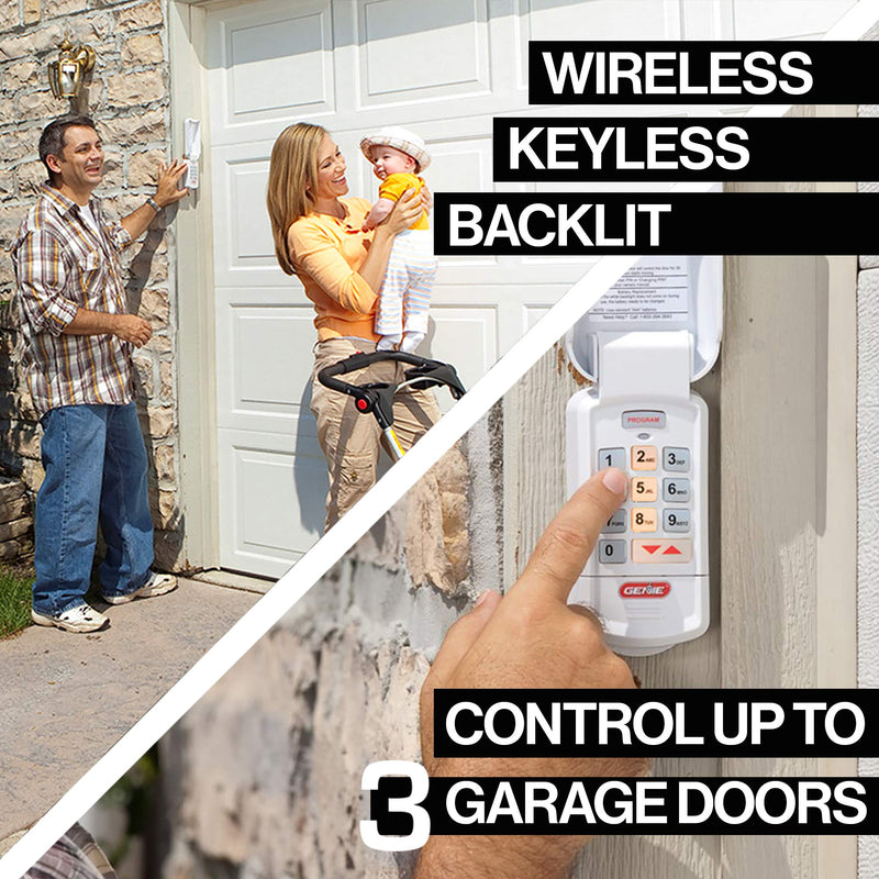 Genie Garage Door Opener Wireless Keyless Keypad - Safe & Secure Access - Compatible with All Genie Intellicode Garage Door Openers - Easy Entry into the Garage With a PIN - Model GK-R One Size