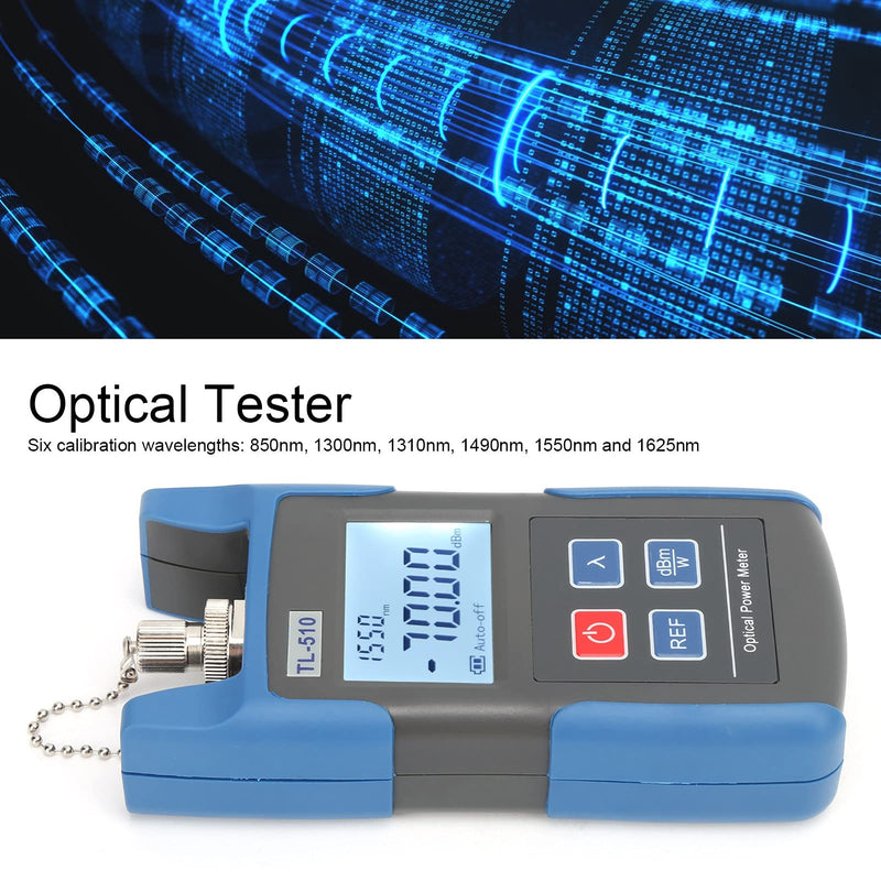 Fiber Optic Power Meter, Optical Power Meter Fiber Optic Cable Tester, -70-+10dbm Optical Power Meter Fiber Optical Cable Tester, Working Wavelength 850-1625nm