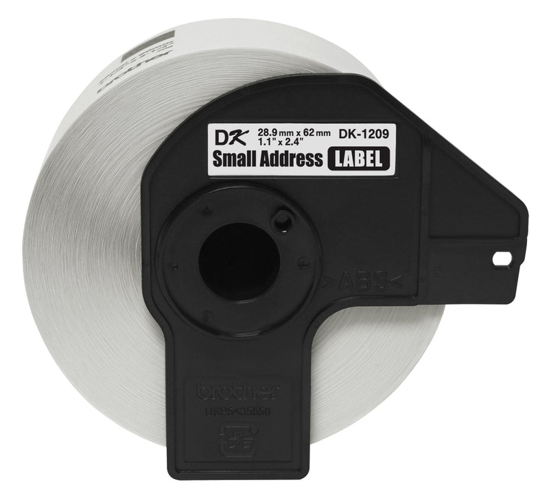 Brother DK-1209 Small Address Labels, White, 2 1/2" x 1 1/2", Roll Of 800 1 Roll Label Roll