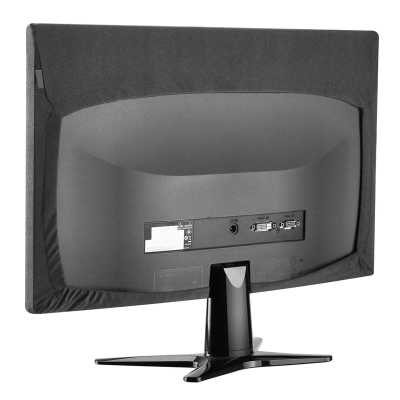 Computer monitor dust cover black, LCD TV dust cover, flexible soft cloth adaptive screen size 17/18/19/20/21 inch protective cover, suitable for most brands of display models(17 to 21 inches) 18 to 21 inches