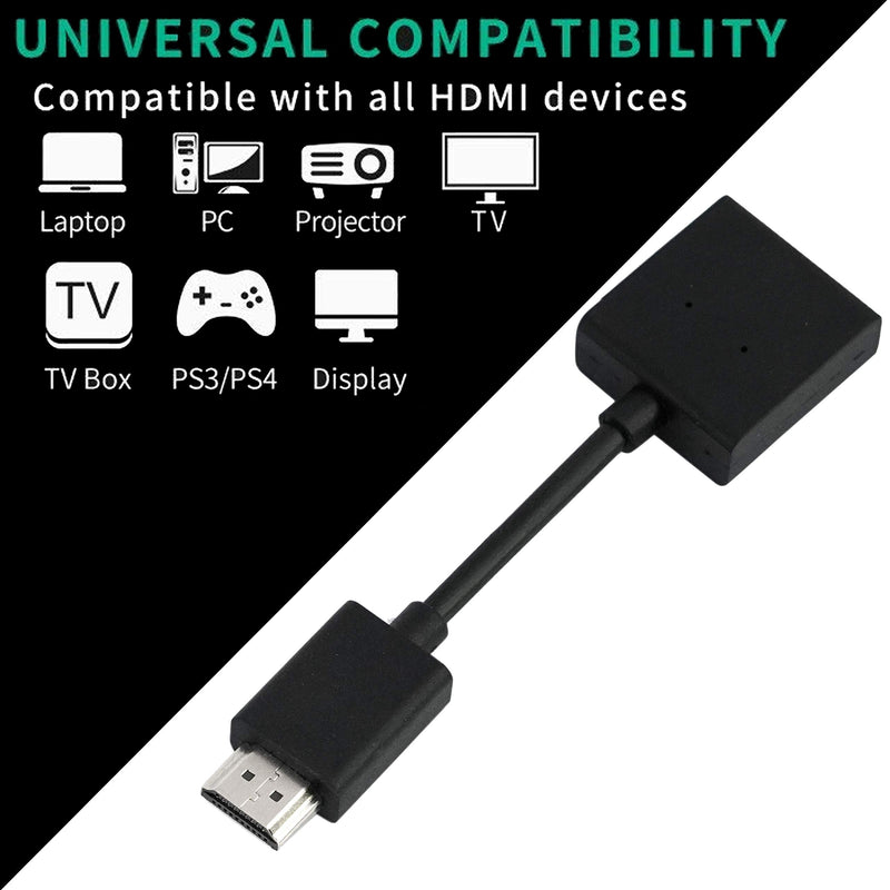 SaiTech IT 4 Pack HDMI Male to Female Swivel Adapter HDMI Extension Gold Plated Converter for Google Chrome Cast â€“ (10cm - 4 Inch) Black 4 Pack-10CM
