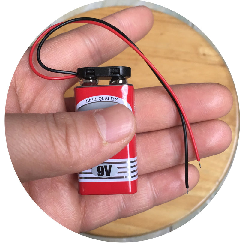 LampVPath 20 Pcs 9V I Type Battery Snap Connector 9 Volt Battery Clips Connector Buckle Plastic Housing I-Type 20PC