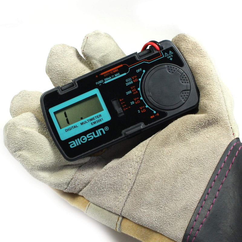 ALLOSUN Digital Multimeter / DMM / Multi Tester Amp / Ohm / Volt Meter / Diode and Continuity Test Pocket Size (EM3081) EM3081