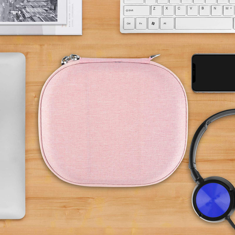 Geekria UltraShell Headphones Case Compatible with Sony MDR ZX300, ZX310, XB200, ZX100, ZX110, ZX102DPV, MDR-ZX110-P Case, Replacement Hard Shell Travel Carrying Bag with Cable Storage (Pink)