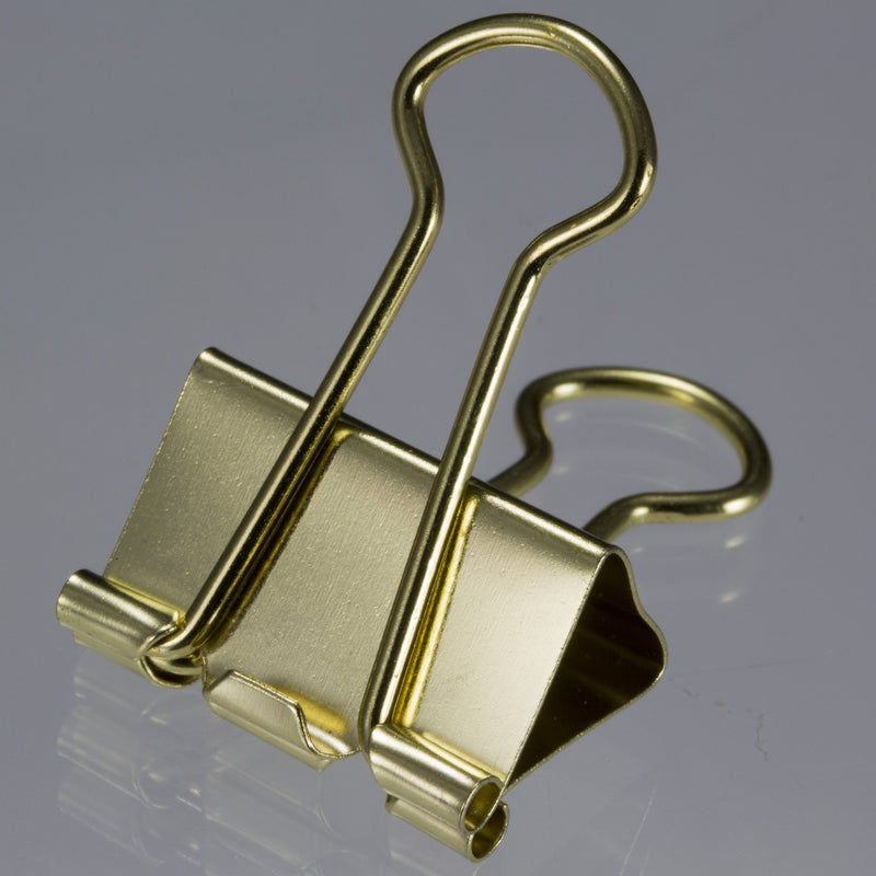 Officemate Binder Clips, Gold, Assorted Sizes, 30 Clips in Tub (31022)