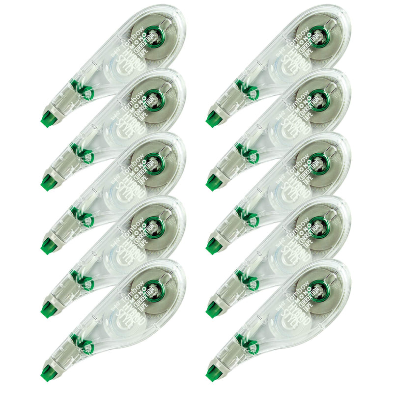 Tombow 68721 MONO Hybrid Correction Tape, 10-Pack. Easy To Use Applicator for Instant Corrections