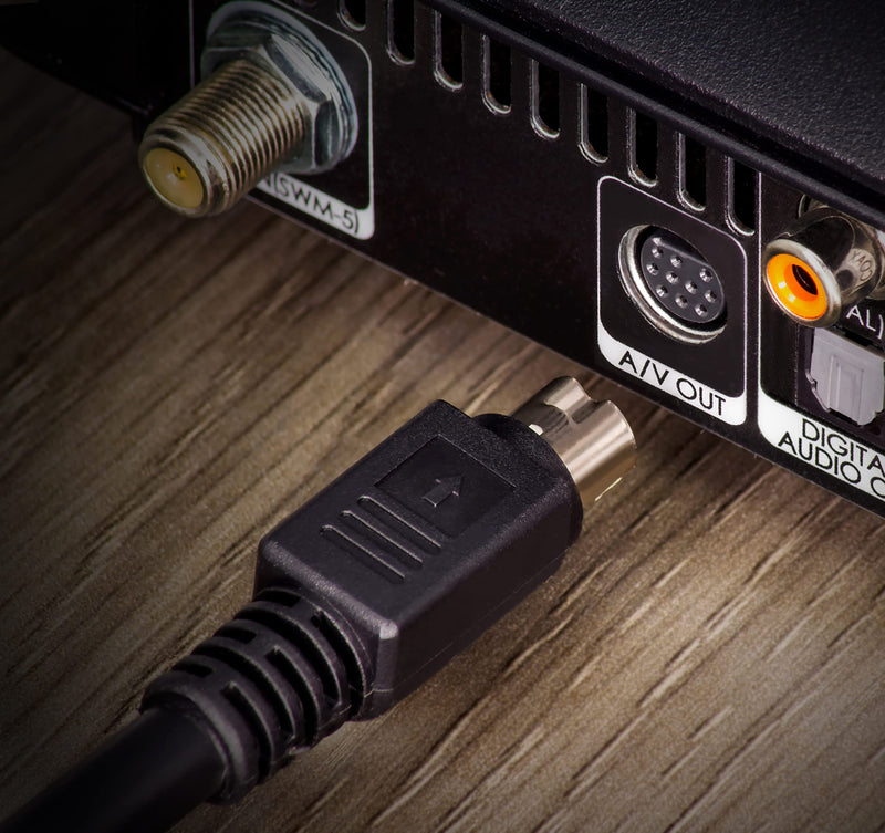 SatelliteSale Audio Video 10-Pin RCA Composite DirecTV Replacement Cable PVC Black Cord (6 feet)