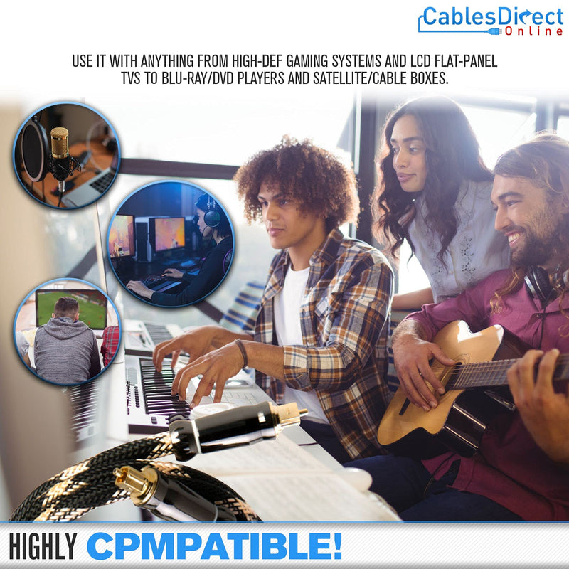 Cables Direct Online 1.5FT Toslink Digital Optical Fiber Audio Cable (Male to Male), S/PDIF