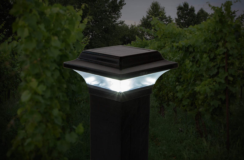 Classy Caps SL082B 2.5X2.5 Black Aluminum Imperial Solar Post Cap, 2.5" x 2.5"