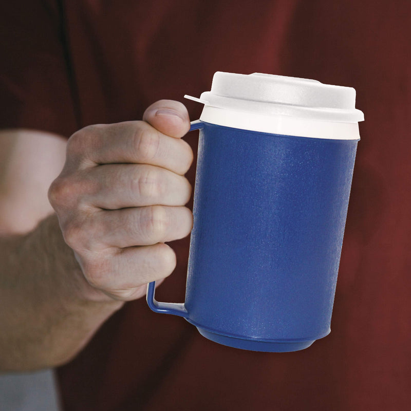 Rehabilitation Advantage Weighted Insulated Mug with Tumbler Lid (12oz), Blue