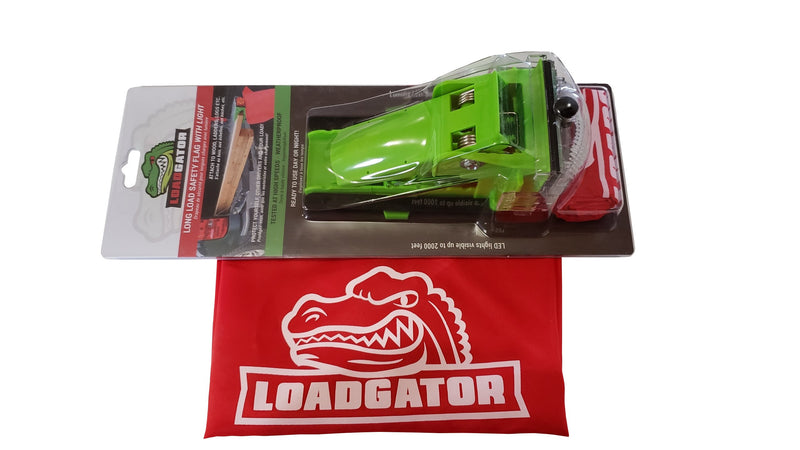 Safety Flag For Long & Wide Loads Bright LEDs for Nights and Poor Visibility Conditions (Green)