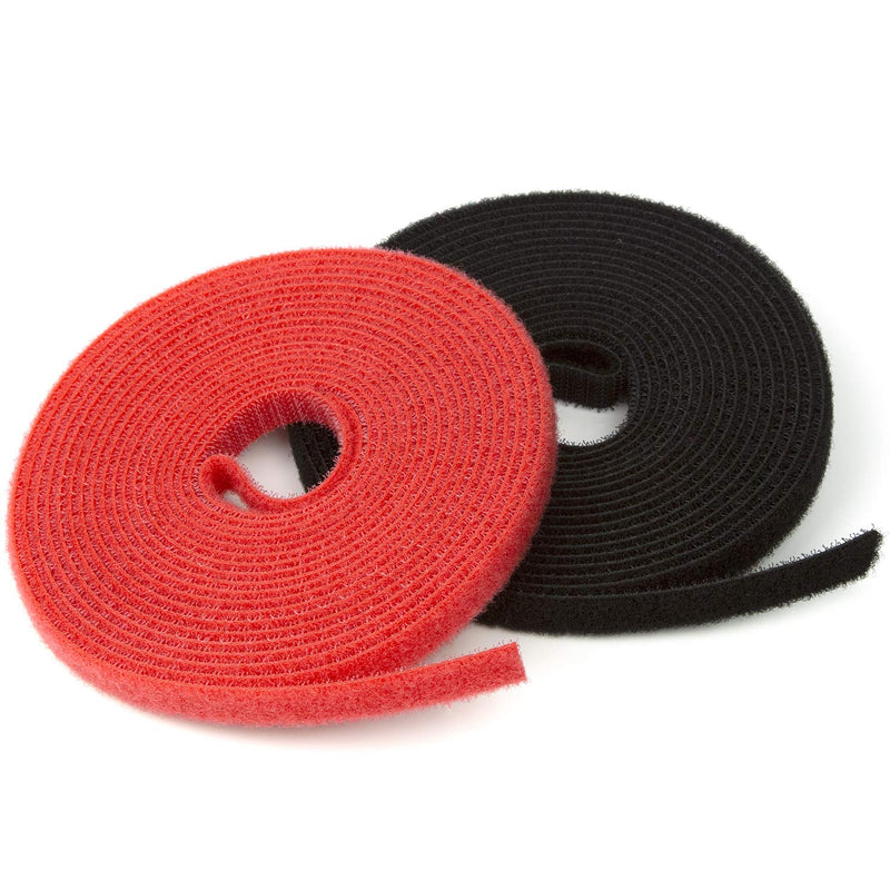 Fire Retardant Reusable Cable Ties Roll, Heat Resistant Ties, Cut to Length Roll, 1/2" Wide, 16 Feet Long - Black 1/2" x 16' Black