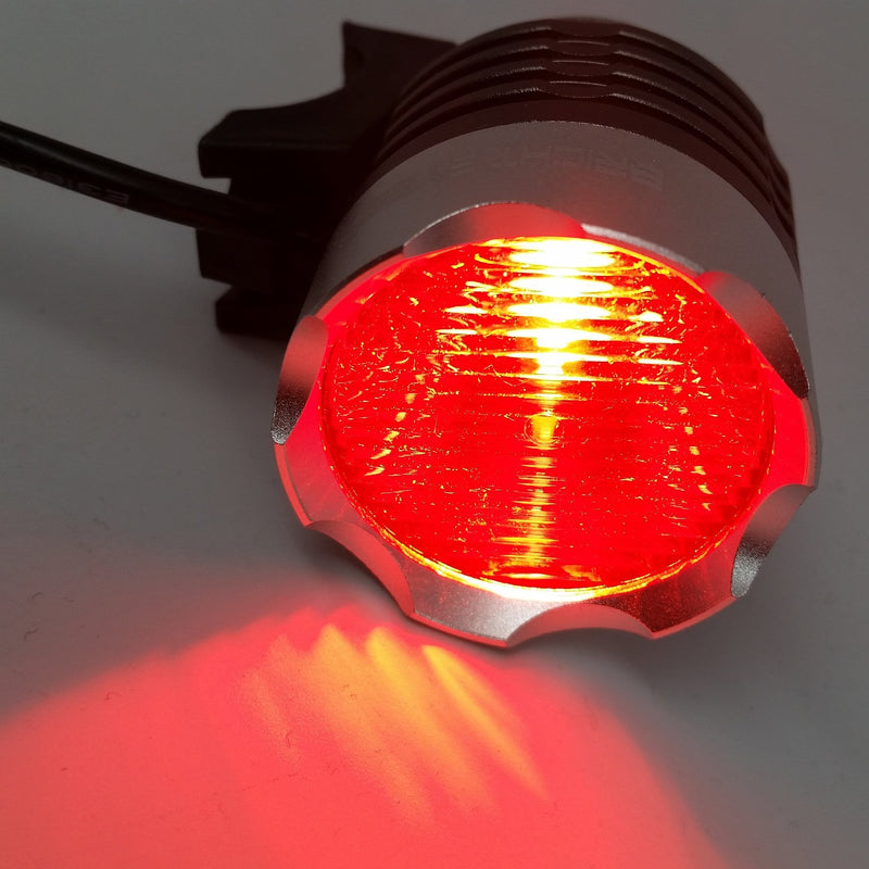 Bright Eyes 3-Pack (2 Clear, 1 Red) Diffuser Lens - for Use 1200 Lumen Rechargeable Bike Lights. Can Also Be Used for Other Similar Bike Lights.