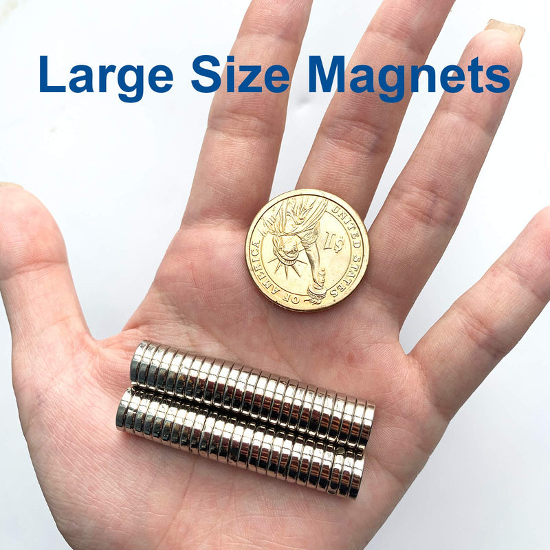 MEALOS Magnets - 50 Refrigerator Magnets Thin Round Magnets for Crafts - 10mmx2mm Magnets for Miniatures Small Models for Paper Crafts for Refrigerator - Come with a Storage Case 10x2mm