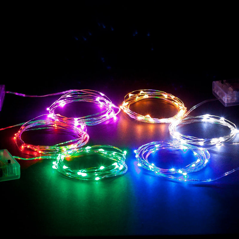 RTGS Products 30 LEDs Lights Indoor and Outdoor 9.5 FEET String Lights, Fairy Lights Battery Powered for Patio, Bedroom, Holiday Decor, etc (Green) Green