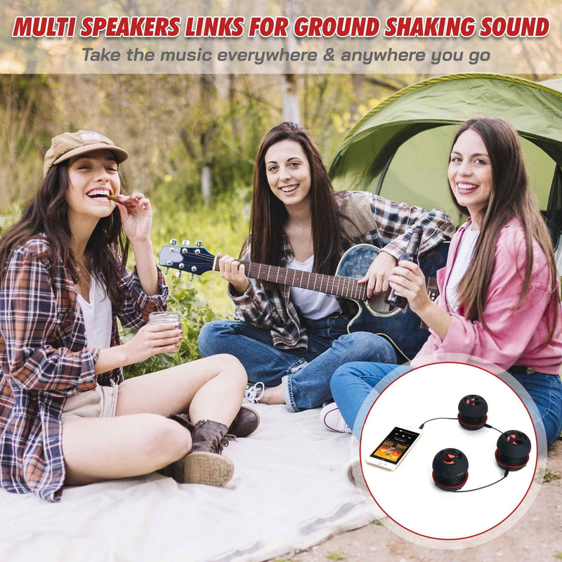 AYL Mini Speaker System, Portable Plug in Speaker with 3.5mm Aux Audio Input, External Speaker for Laptop Computer, MP3 Player, iPhone, iPad, Cell Phone (Black) Mini Portable Black