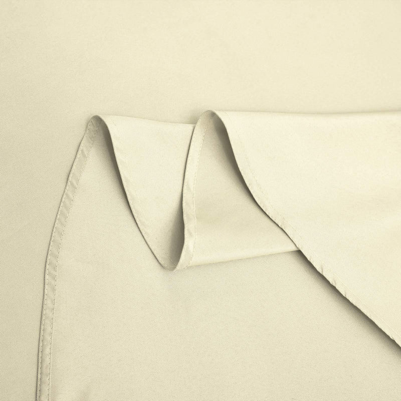 Romanstile Round Waterproof Tablecloth Stain Resistant and Wrinkle Free Table Cloths for Kitchen Dining/Party/Wedding Indoor and Outdoor Use Washable Polyester Table Cover (Beige, 60 inch) Beige 60-Inch tablecloth
