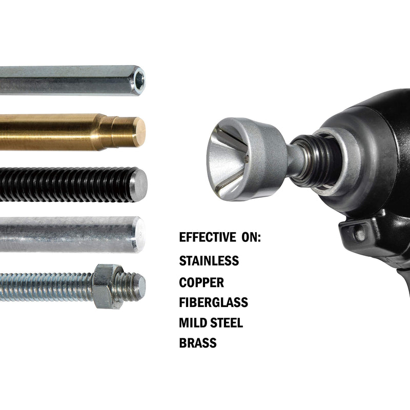 ORX PLUS TOOLS Deburring External Chamfer Tool, with HSS Blade, Deburring Drill Bit, Remove Burr Tools Quick Release Shank Fits for 1/8"-3/4"(3mm-19mm) Deburring Drill Bit 3mm-19mm / Silver