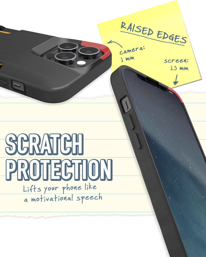 Smartish iPhone 13 Pro Wallet Case - Wallet Slayer Vol. 1 [Slim + Protective] Credit Card Holder - Black Tie Affair