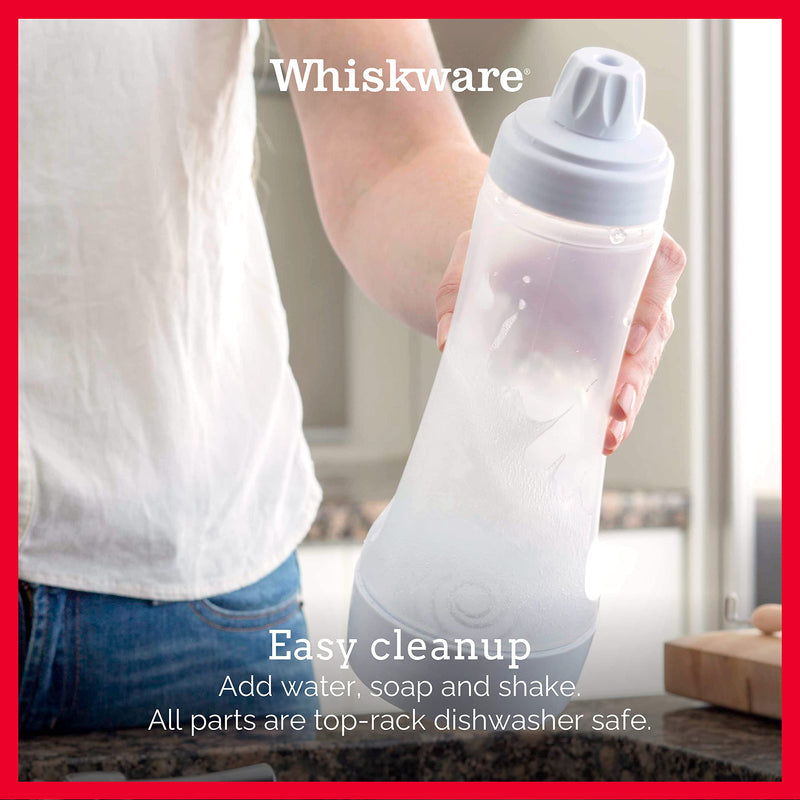 Whiskware Pancake Batter Mixer and Dispenser with BlenderBall Wire Whisk, Pack of 1, White