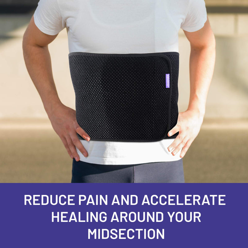 Everyday Medical Abdominal Binder Post Surgery - with Bamboo Charcoal Accelerate Healing and Reduce Swelling After C-Section, Abdomen Surgeries, Tummy Tuck, Bladder & Gastric Bypass Belly Girdle Small/Medium (Pack of 1)