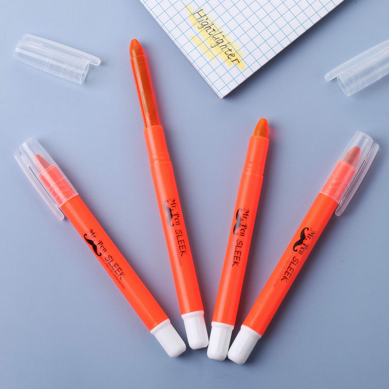 Mr. Pen No Bleed Gel Highlighter, Bible Highlighters, Orange, Pack of 4