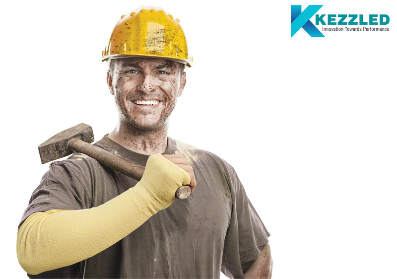 Kevlar Cut/Scratch/Heat Resistant Designer Arm Sleeves with Finger Openings - Sage Green 18 inches by Kezzled