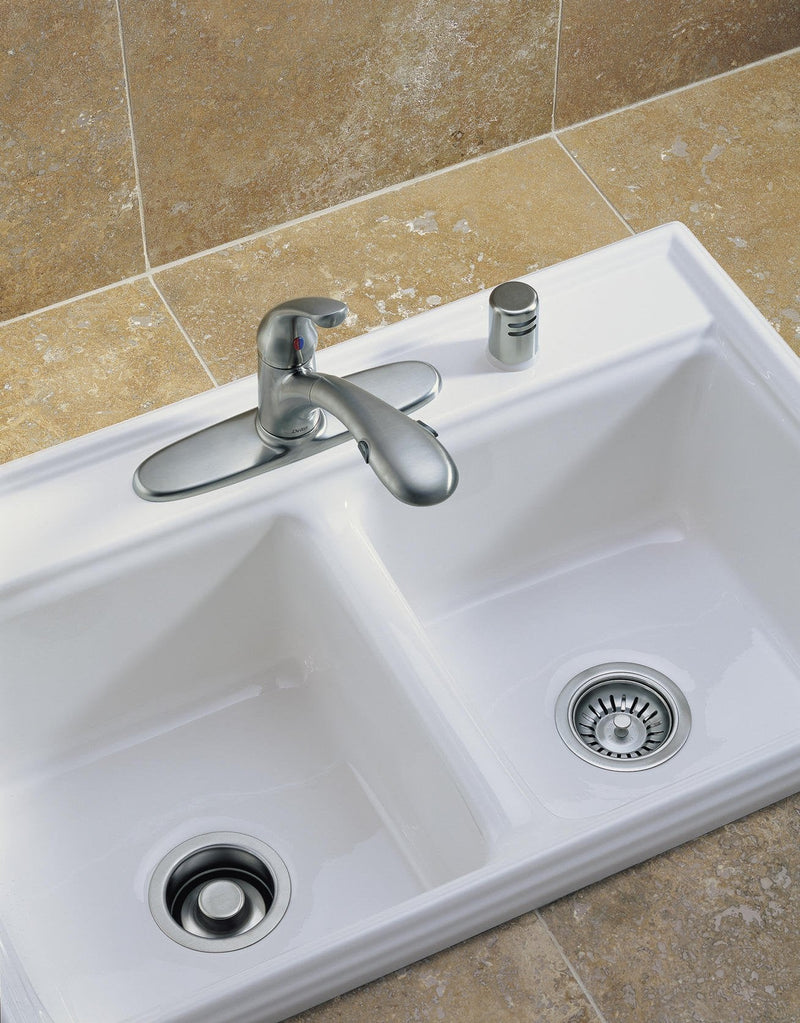 Delta Faucet 72030-AR Disposal and Flange Stopper Kitchen, Arctic Stainless,4.50 x 4.50 x 4.50 inches