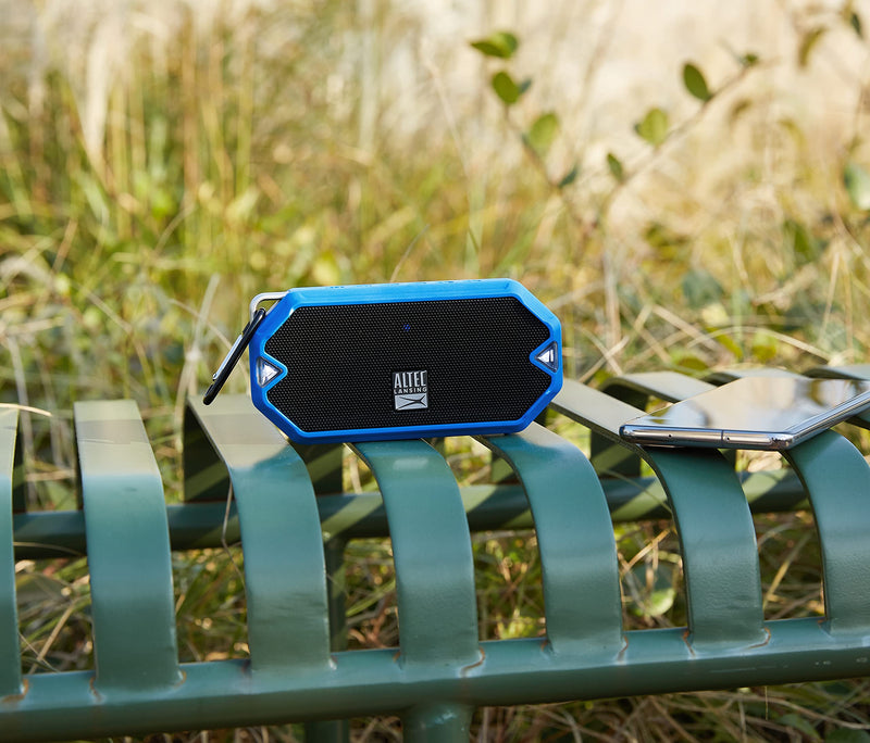 Altec Lansing HydraMini Wireless Bluetooth Speaker, IP67 Waterproof USB C Rechargeable Battery with 6 Hours Playtime, Compact, Shockproof, Snowproof, Everything Proof (Royal Blue) Royal Blue