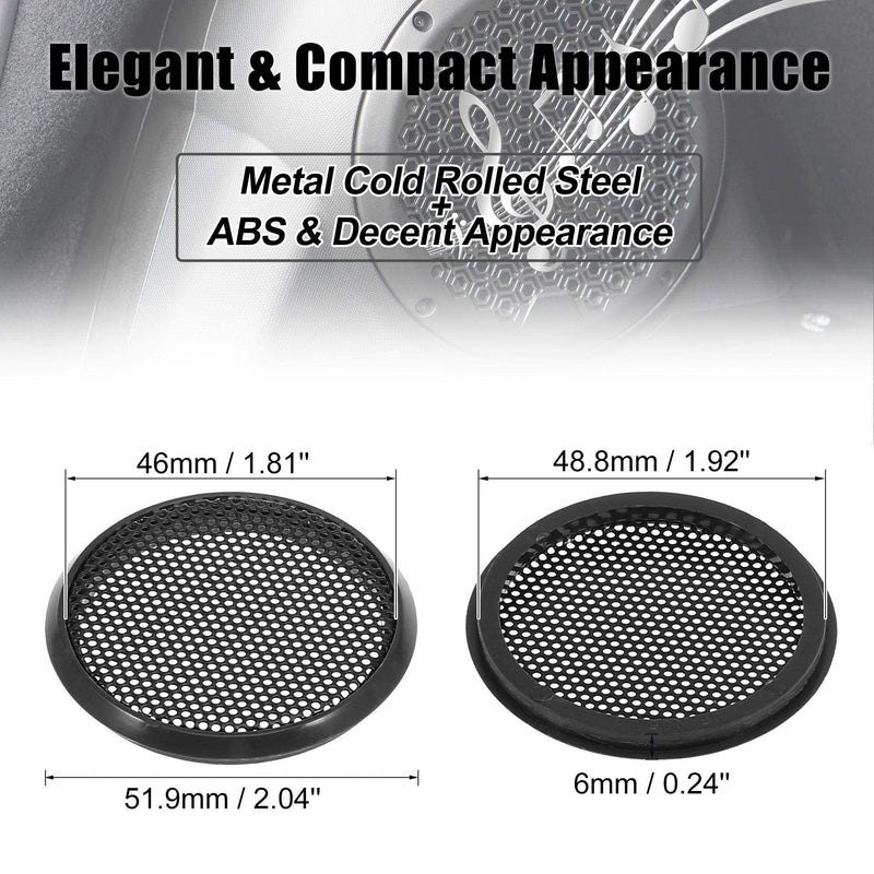 X AUTOHAUX 2pcs 1.5'' Black Car Audio Speaker Cover Mesh Subwoofer Grill Horn Guard Protector