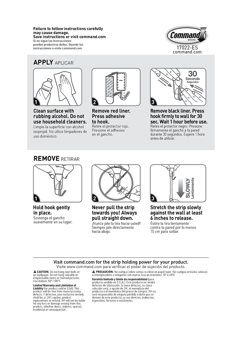 Command Small Refill Replacement Strips, White, 64-Strips - Easy to Open Packaging 64 Refill Strips