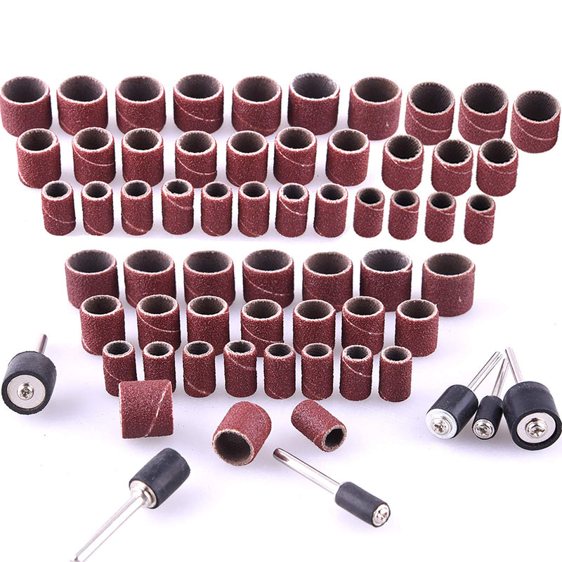 SIQUK 384 piece sanding sleeve set including 360 pieces sanding bands and 24 pieces sanding roller for Dremel rotary tool