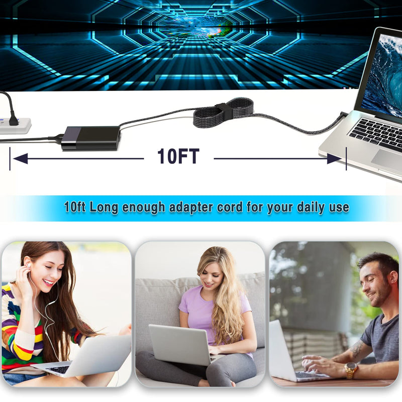 New Slim 65W Laptop Charger Replacement for HP Pavilion x360 15 13 11, Probook 450 650 640 G5 G4 G6 G7, EliteBook 840 850 G3 G4 G5, Envy Spectre x360, Notebook 15 Blue Tip Power Cord AC Adapter