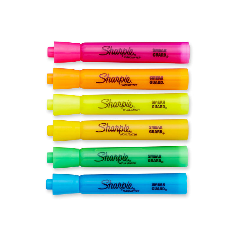 Sharpie Tank Highlighters, Chisel Tip, Assorted Fluorescent, 20 Count (25018) 20-Count Standard Packaging