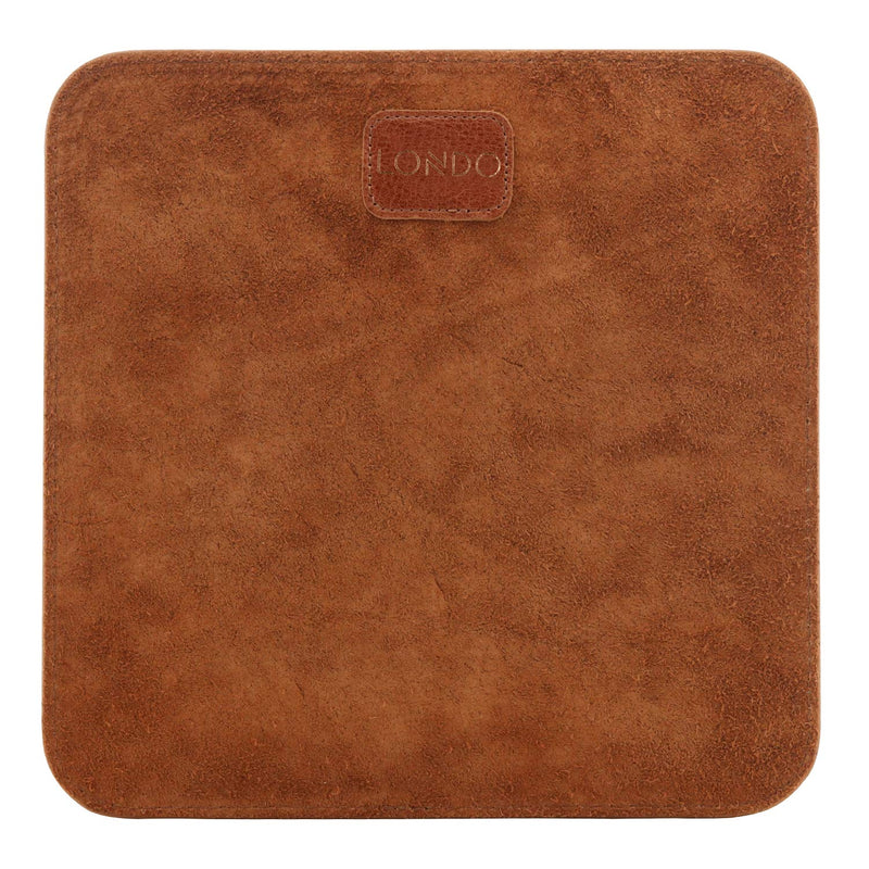 Londo Top Grain Leather Mousepad with Wrist Rest Brown