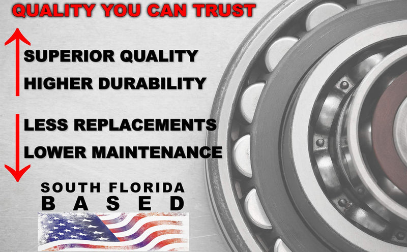 (10 Pack) PGN - 608-2RS Sealed Ball Bearing - 8x22x7 - Lubricated - Chrome Steel