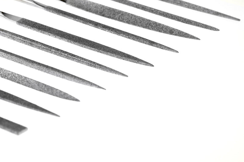 SE 10-Piece Diamond Needle File Set with 150 Grit - 744DF-R