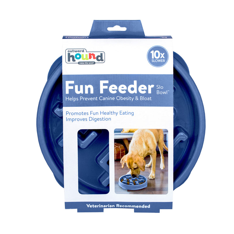 Outward Hound Fun Feeder Large/Regular Blue Notch