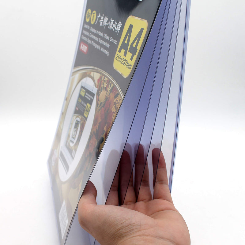 A4 Multi-Page flip Display Card Label Display Stand Detachable Label Business menu Folder, T-Shaped Double-Sided 8.5 x 11