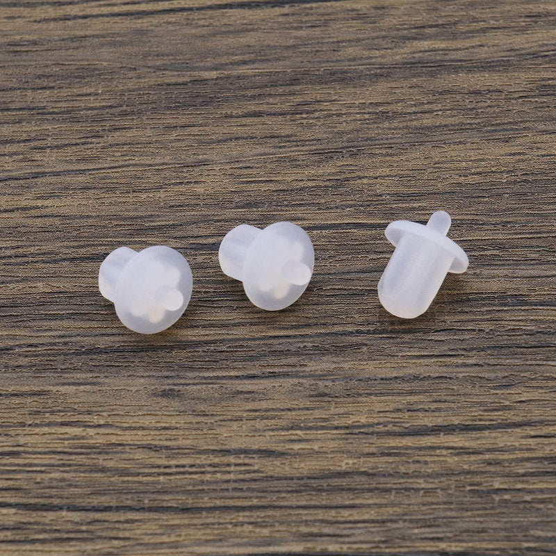 20Pcs 6.35mm Silicone Anti Dust Plugs Socket Dust Cover Anti Dust Jack Plug Stopper Cap Accessories for Amplifier DVD Karaoke White