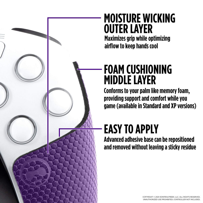 KontrolFreek Performance Grips for Playstation 5 (PS5) Controller (Galaxy Purple) Galaxy Purple