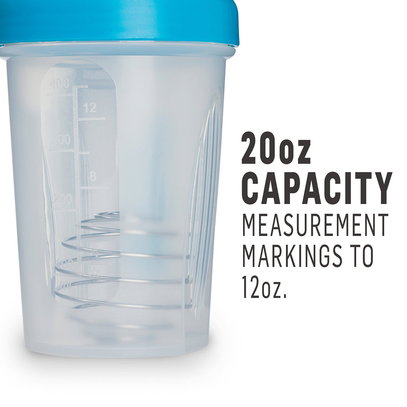BlenderBottle Classic Shaker Bottle Perfect for Protein Shakes and Pre Workout, 20-Ounce, Full Color Black Classic V1