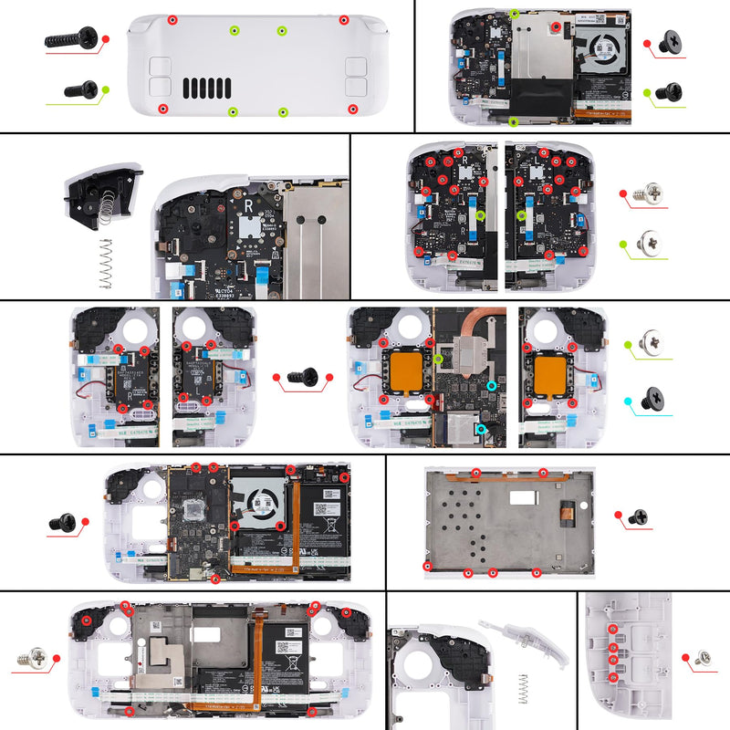 eXtremeRate Matcha Green Custom Faceplate Back Plate Shell for Steam Deck, Handheld Console Replacement Housing Case, DIY Full Set Shell with Buttons for Steam Deck Console - Console NOT Included
