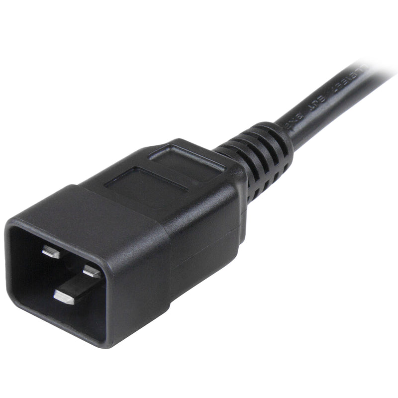 StarTech.com 3 ft Heavy Duty 14 AWG Computer Power Cord - C19 to C20 - 14 AWG Power Cable - IEC 320 C19 to IEC 320 C20 Extension Cord 3ft