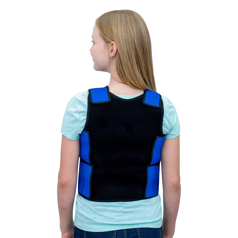 Special Supplies Sensory Compression Vest Deep Pressure Comfort for Autism, Hyperactivity, Mood Processing Disorders, Breathable, Form-Fitting, Kids and Adults (Blue, Small 17x30 inches) Blue Small (Pack of 1)